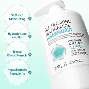 APLB Glutathione Niacinamide Body Lotion – Πολυτελής Λοσιόν Σώματος για Εντατική Λάμψη, Ανάπλαση & Καταπράυνση 300ml