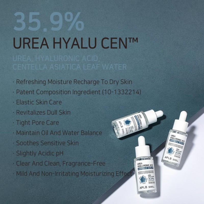APLB Urea Hyaluronic Acid Ampoule Serum, Ενυδατικός Ορός με Ουρία & Υαλουρονικό Οξύ, 40 ml