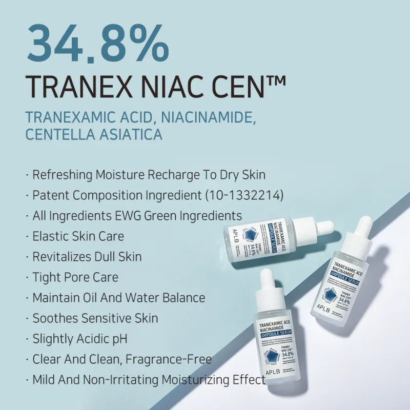 APLB Tranexamic Acid Niacinamide Ampoule Serum Λευκαντικός & Ενυδατικός Ορός προσώπου, 40 ml