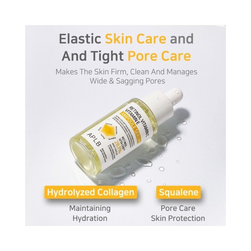 APLB Retinol Vitamin C Vitamin E Ampoule Serum, Ορός Αναγέννησης & Αντιγήρανσης με Ρετινόλη, Βιταμίνες C & E, 40 ml