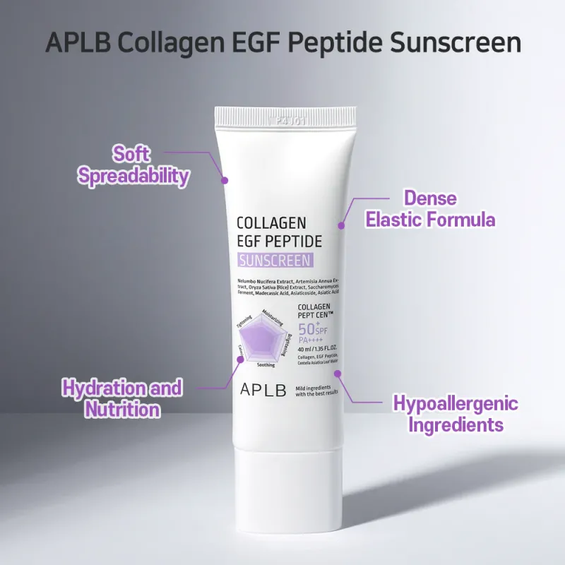 APLB Collagen EGF Peptide Sunscreen SPF50+ PA++++ Αντηλιακή Κρέμα με Αντιγηραντική Δράση 40 ml