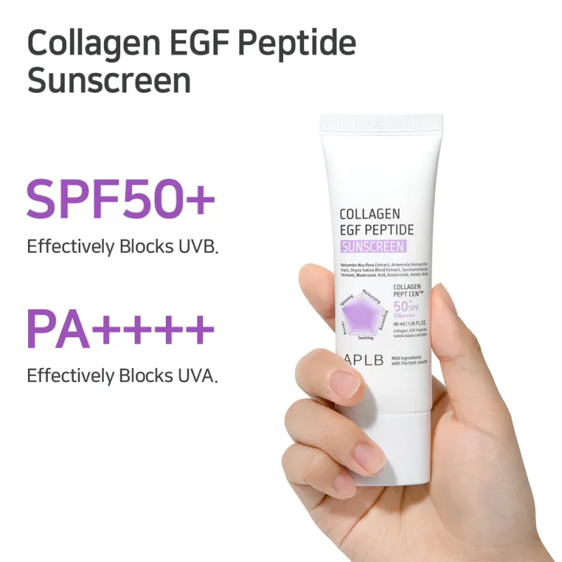 APLB Collagen EGF Peptide Sunscreen SPF50+ PA++++ Αντηλιακή Κρέμα με Αντιγηραντική Δράση 40 ml