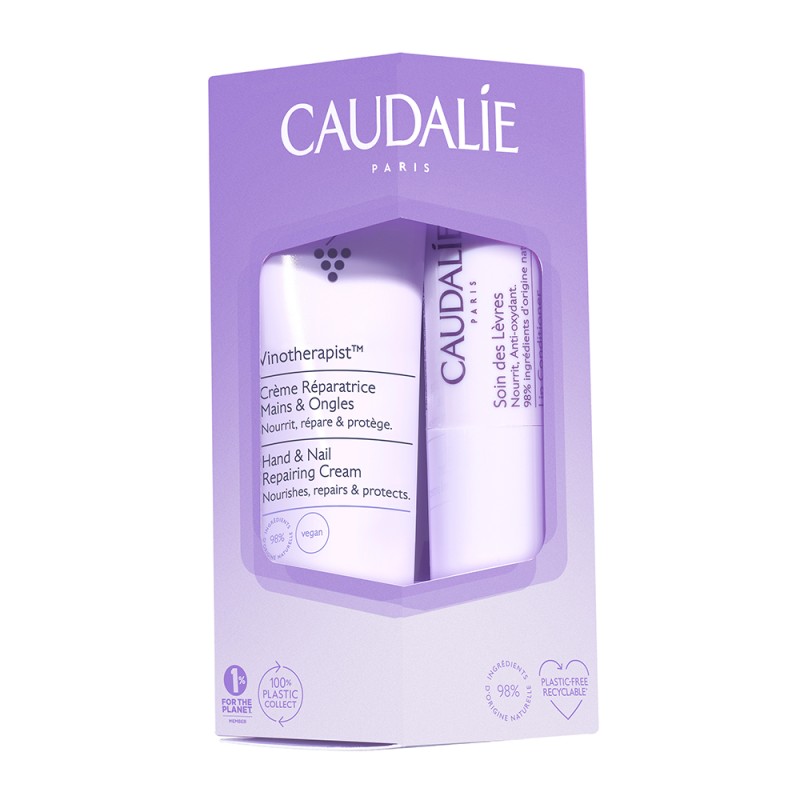 Caudalie Promo Set Vinotherapist Lip & Hand Duo Κρέμα Χεριών, Νυχιών, 30ml και Δώρο Lip Conditioner Ενυδατικό Stick Χειλιών, 4,5gr