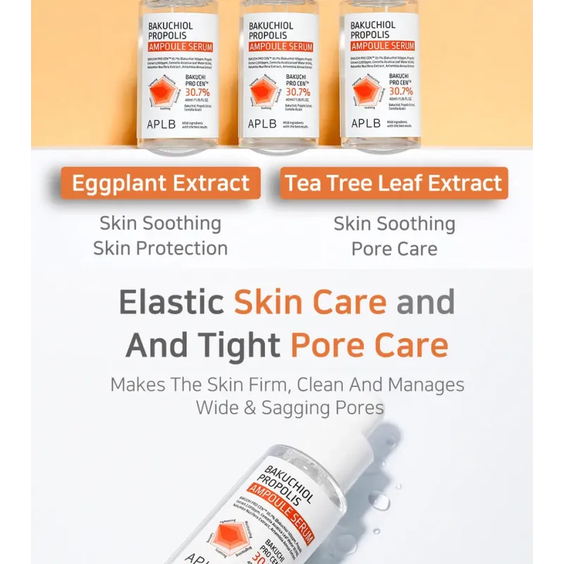 APLB Bakuchiol Propolis Ampoule Serum, Ενυδατικός & Αντιγηραντικός Ορός, 40ml
