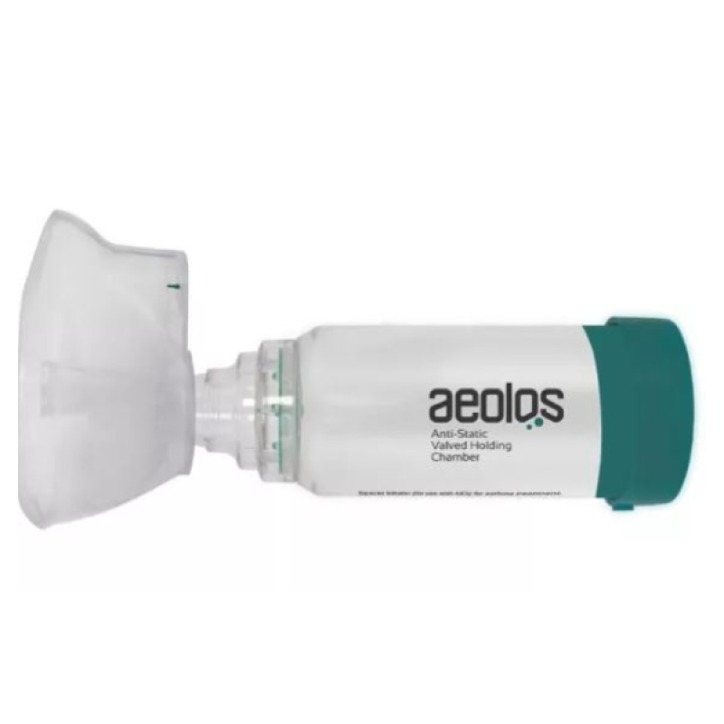 Aeolos Αεροθάλαμος Εισπνοών με Μάσκα Για Ενήλικες και Παιδιά 6+