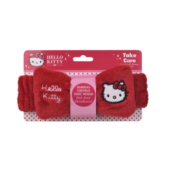 Take Care Hello Kitty Plush Headband – Κορδέλα Μαλλιών για Μακιγιάζ & Καθημερινή Περιποίηση, Κόκκινη (1 τεμάχιο)