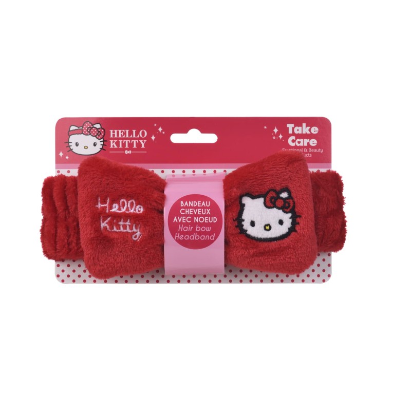 Take Care Hello Kitty Plush Headband – Κορδέλα Μαλλιών για Μακιγιάζ & Καθημερινή Περιποίηση, Κόκκινη (1 τεμάχιο)