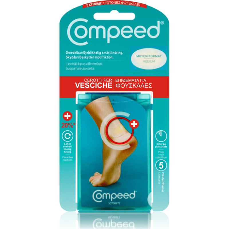 Compeed Extreme Blisters Για Έντονες Φουσκάλες Ανακούφιση και Επούλωση 5 τεμάχια