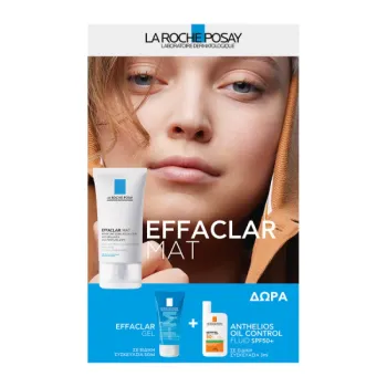 La Roche-Posay Promo Effaclar MAT 40ml & Δώρο Effaclar Gel Καθαριστικό, 50ml & Anthelios UVMUNE 400 Oil Control Fluid SPF50+, 3ml