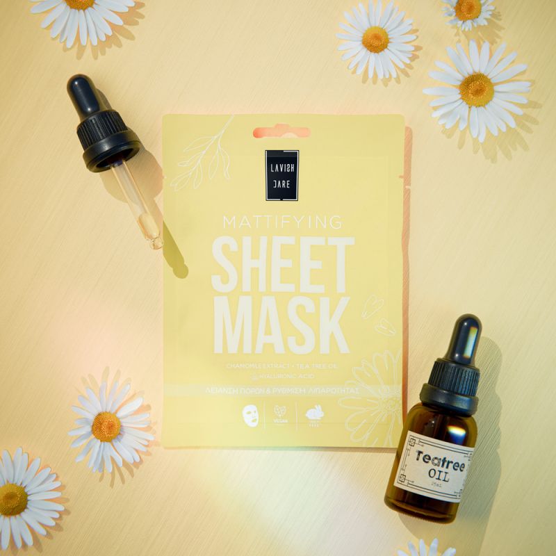 Lavish Care Mattifying Face Sheet Mask Μάσκα Προσώπου Κατά της Λιπαρότητας, 25g