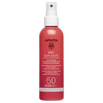 Apivita Bee Sun Safe Hydra Melting Ultra Light Face & Body Spray SPF50 – Ενυδατικό Αντηλιακό Σπρέι Ύψιστης Προστασίας για Πρόσωπο & Σώμα 200ml