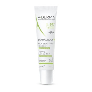 Aderma Dermalibour+ Repairing Cica-Lip Balm Επανορθωτικό Βάλσαμο Χειλιών 15ml