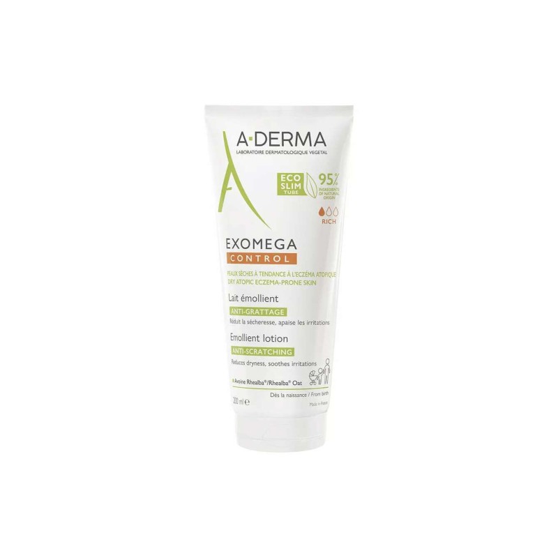 Aderma Exomega Control Lait Emollient, Ενυδατικό Γαλάκτωμα Κατά του Κνησμού, 200ml
