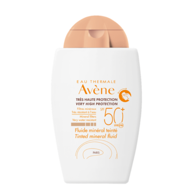 Avene Tinted Mineral Fluid SPF50+ Αντιηλιακό Προσώπου με Χρώμα για το Δυσανεκτικό δέρμα, 40ml