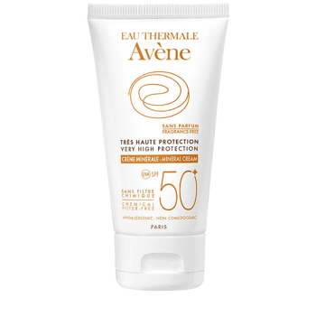 Avene Creme Minerale SPF50+ Αντιηλιακή Κρέμα Προσώπου Χωρίς Άρωμα για το Δυσανεκτικό δέρμα, 50ml