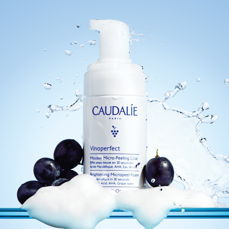 Caudalie Vinoperfect Brightening Micropeel Foam Αφρός Καθαρισμού Προσώπου & Ήπιας Απολέπισης για Λάμψη 100ml