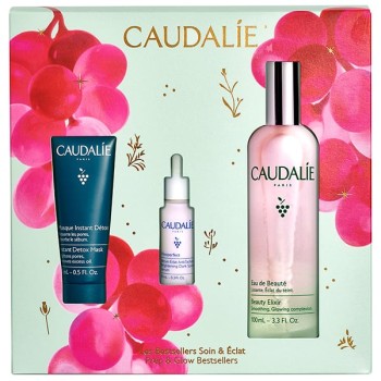 Caudalie Prep & Glow Bestsellers Set Beauty Elixir Ελιξήριο Ομορφιάς, 100ml, Δώρο Instant Detox Mάσκα, 15ml & Δώρο Brightening Dark Spot Oρός Προσώπου, 10ml