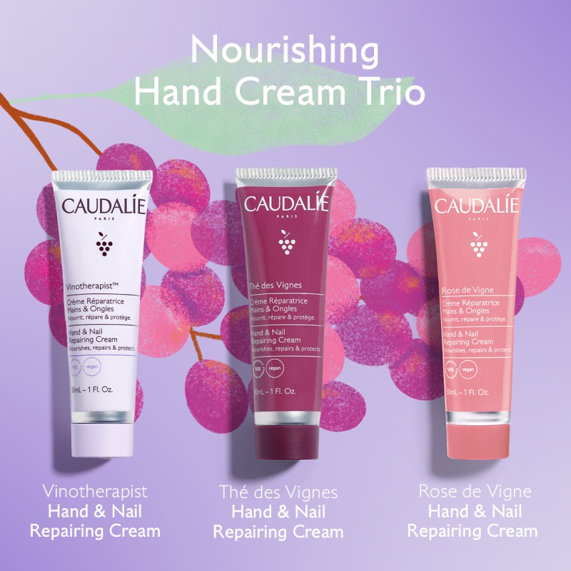 Caudalie Nourishing Hand Cream Trio Gift Set (1 Σετ)
