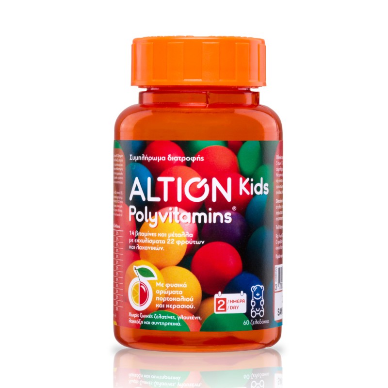 Altion Kids Polyvitamins Συμπλήρωμα Διατροφής για Παιδιά με Βιταμίνες και Μέταλλα 60 gummies