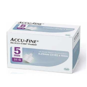 Roche Accu-Fine Pen Needle 31Gx5mm 100 Tεμάχια