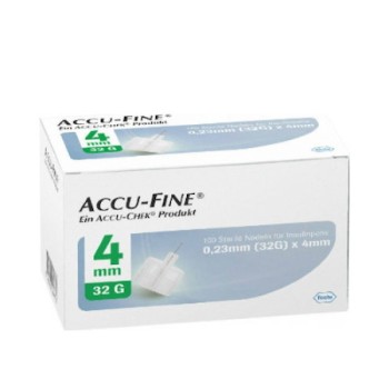 Roche Accu-Fine Pen Needles 32G 4mm x100 τεμάχια