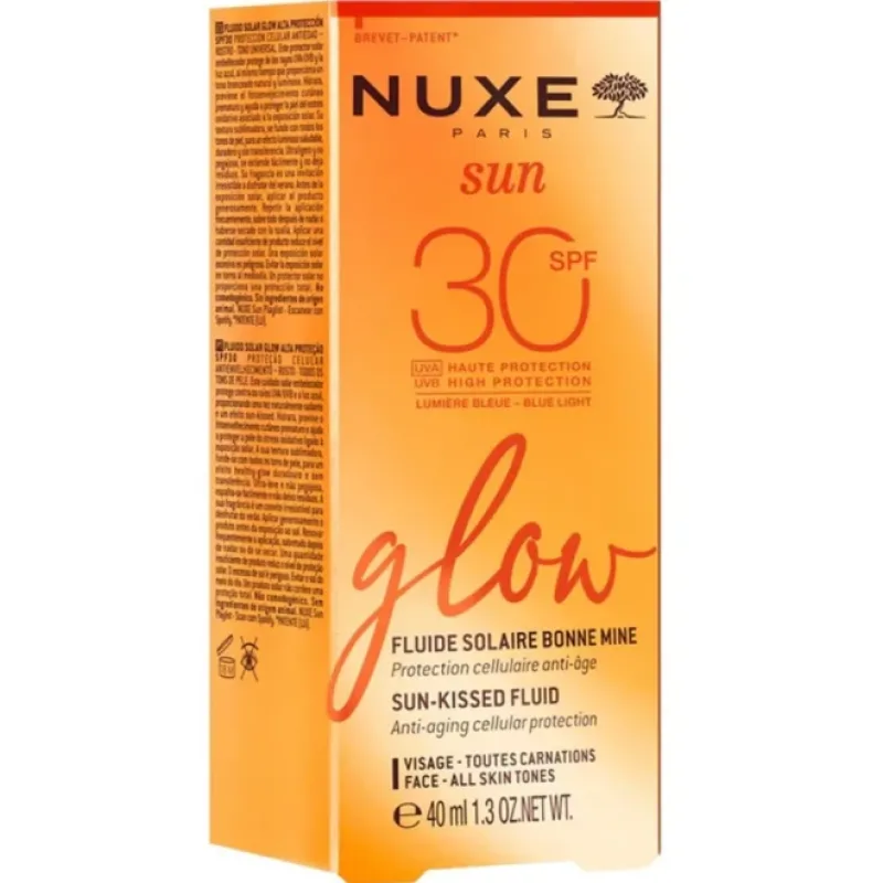 Nuxe Sun Glow Cream SPF30 – Αντηλιακή Κρέμα Προσώπου Υψηλής Προστασίας για Λάμψη & Αντιγήρανση 40ml