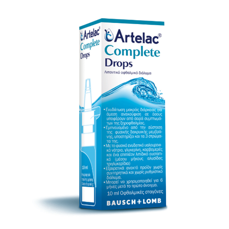 Bausch & Lomb Artelac Complete Λιπαντικές Οφθαλμικές Σταγόνες 10ml