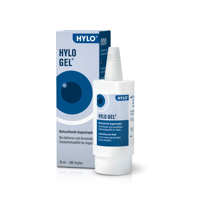 Hylo Gel Λιπαντικές Οφθαλμικές Σταγόνες με υαλουρονικό οξύ κατά της ξηροφθαλμίας, 10ml 