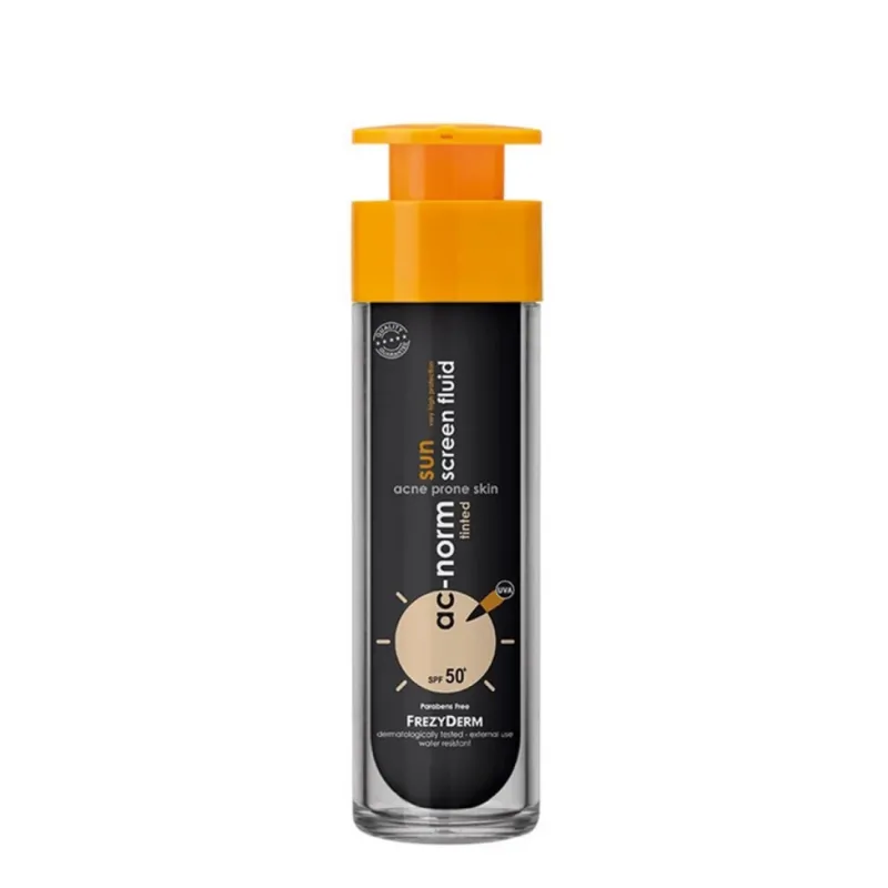 Frezyderm AC-Norm Sun Screen Fluid Tinted SPF50+ Αντιηλιακή Κρέμα Προσώπου με Χρώμα 50ml
