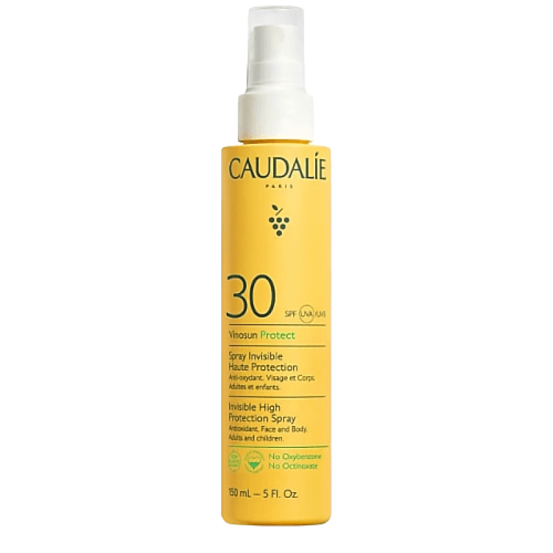 Caudalie Vinosun Protect Spray Invisible High Protection SPF30, Αντηλιακό Spray για Πρόσωπο και Σώμα, 150ml