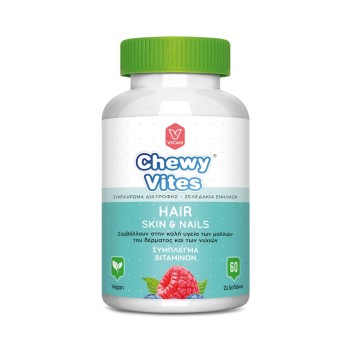 Chewy Vites Adults Hair Skin & Nails, Συμπλήρωμα Διατροφής για καλή υγεία των Μαλλιών, του Δέρματος και των Νυχιών, 60 gummies