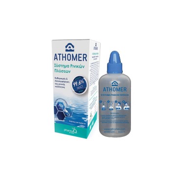 Athomer Nasal Wash Σύστημα Ρινικών Πλύσεων 1 Φιάλη 250ml & 10 φακελάκια x 2.5gr