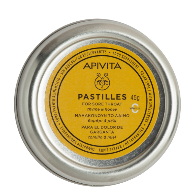 Apivita Pastilles Tins Thyme & Honey 45 g