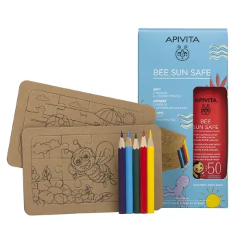 Apivita Promo Bee Sun Safe Hydra Sun Kids Lotion SPF50 200ml και Puzzles and Colored Pencils