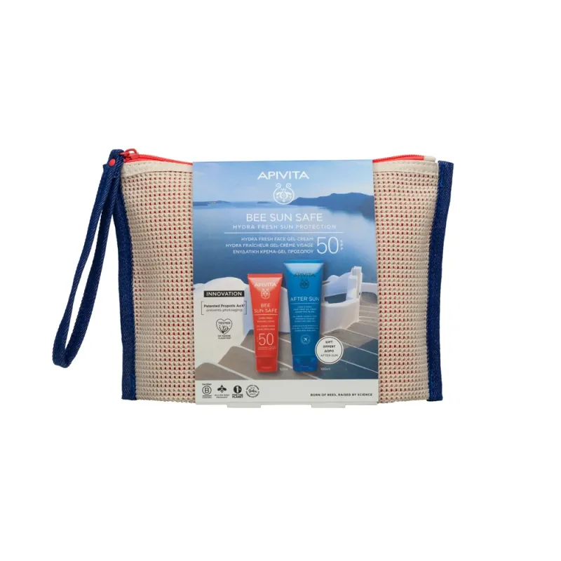 Apivita Promo Bee Sun Safe Hydra Fresh Sun Protection Spf50  50ml & Δώρο After Sun Cream Travel Size 100ml & Δώρο Νεσεσέρ 