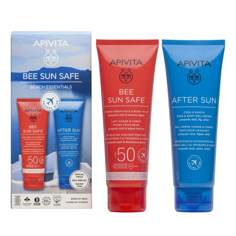Apivita Promo Bee Sun Safe Ενυδατικό Γαλάκτωμα Προσώπου και Σώματος SPF50 100ml & After Sun 100ml