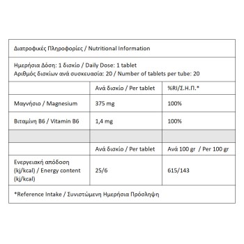 Aletheia (Promo 1+1 Δώρο) Magnesium & B6 20eff.tabs & Vitamin C 1000mg 20eff.tabs