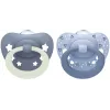 NUK First Choice Classic Day & Night – Ορθοδοντικές Πιπίλες Σιλικόνης για Νήπια 18-36 Μηνών (2 τεμάχια)