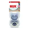 NUK First Choice Classic Day & Night – Ορθοδοντικές Πιπίλες Σιλικόνης για Νήπια 18-36 Μηνών (2 τεμάχια)