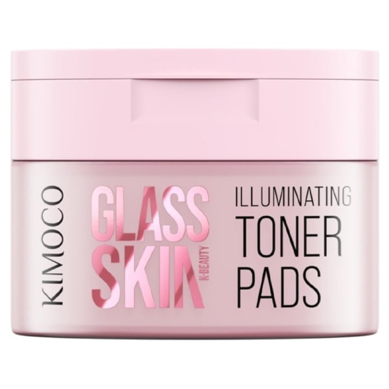 Kimoco Glass Skin Illuminating Toner Pads – Εμποτισμένα Δισκία Τόνωσης, Λάμψης & Κατά των Δυσχρωμιών 60 τεμάχια