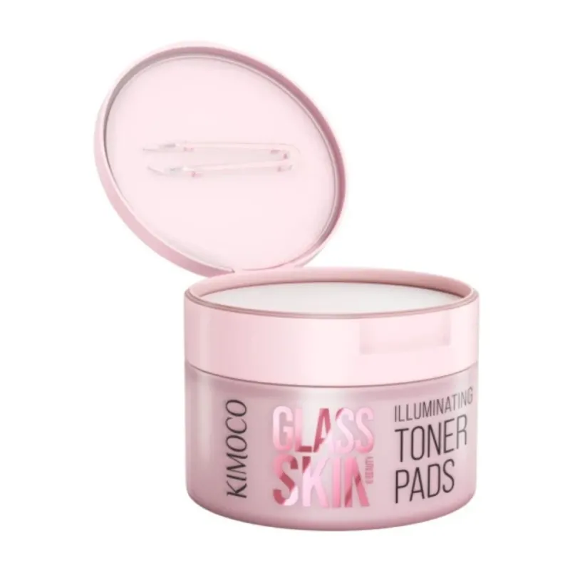 Kimoco Glass Skin Illuminating Toner Pads – Εμποτισμένα Δισκία Τόνωσης, Λάμψης & Κατά των Δυσχρωμιών 60 τεμάχια