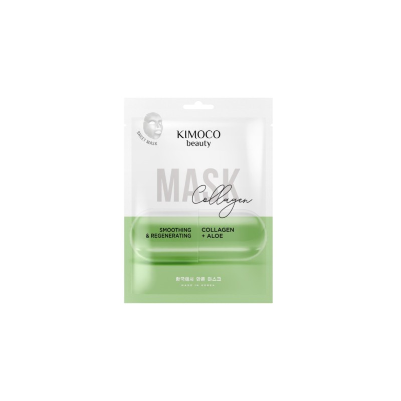 Kimoco Beauty Collagen Sheet Mask – Κορεάτικη Υφασμάτινη Μάσκα Προσώπου για Ανάπλαση & Απαλότητα 23ml