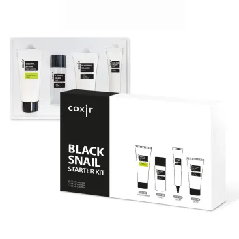 Coxir Black Snail Collagen Starter Kit (Σετ 4 Τεμαχίων) – Ολοκληρωμένο K-Beauty Αντιγηραντικό Πρωτόκολλο Σύσφιξης, Ανάπλασης & Lifting
