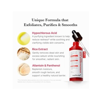 Medicube Hypochlorous Acid Peel Shot, Ήπιο Peeling Serum με HOCl & Εκχύλισμα Ρυζιού, Απολεπιστική λοσιόν, 80 ml
