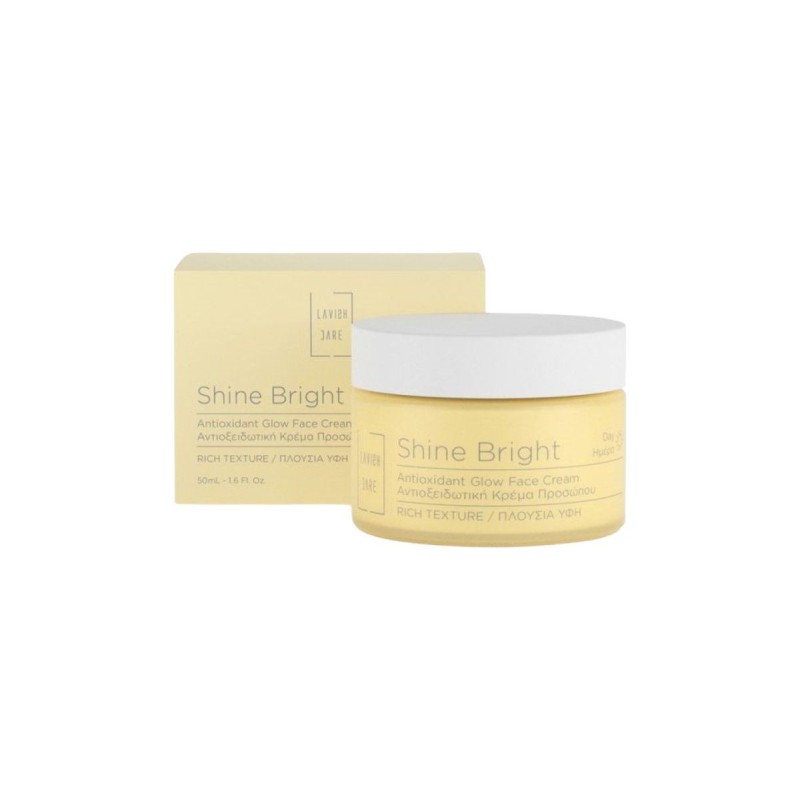 Lavish Care Shine Bright Antioxidant Glow Face Cream Αντιοξειδωτική Κρέμα Ημέρας Προσώπου Πλούσια Υφή 50 ml