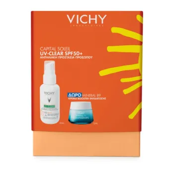 Vichy Capital Soleil Promo UV-CLEAR Αντηλιακό Προσώπου SPF50+, 40ml και Δώρο Mineral 89 Booster cream 15ml