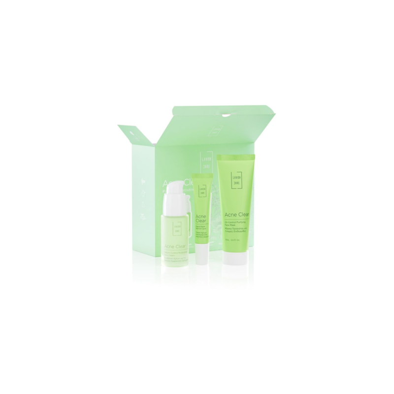 Lavish Care Acne Clear My Skin Care Routine Promo Face Cream, 30ml, Rapid Relief Blemish Spot, 15ml, Face Mask, 75ml