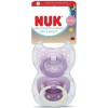 NUK First Choice Classic Day & Night – Ορθοδοντικές Πιπίλες Σιλικόνης με Θήκη Μεταφοράς & Αποστείρωσης για Βρέφη 6-18 Μηνών (2 τεμάχια)