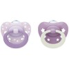 NUK First Choice Classic Day & Night – Ορθοδοντικές Πιπίλες Σιλικόνης με Θήκη Μεταφοράς & Αποστείρωσης για Βρέφη 6-18 Μηνών (2 τεμάχια)