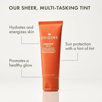 Origins Ginzing SPF40 Energy-Boosting Tinted Moisturizer Αντηλιακή Κρέμα Προσώπου με Χρώμα, 50ml